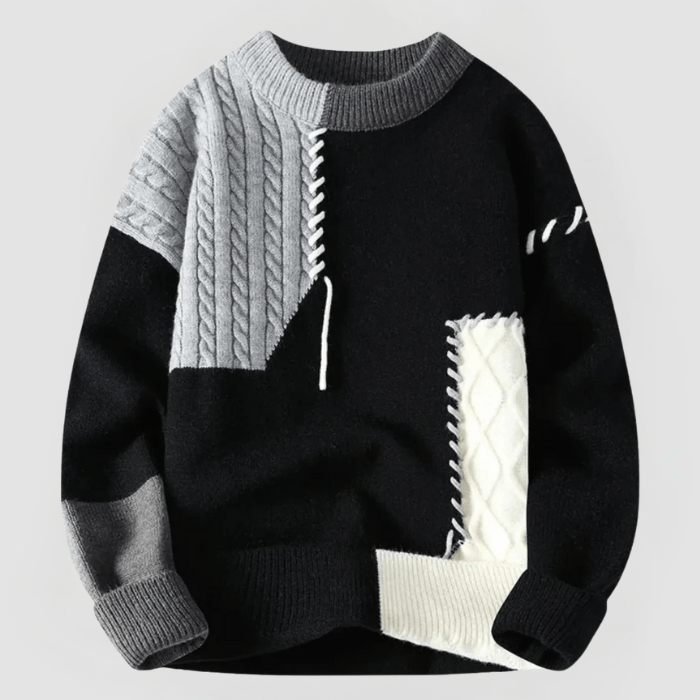 Pull ARNE : Motif patchwork douillet