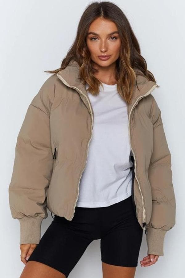 Berg-Feldt | Pufferjacke - Gestepptes Design - Oversized Fit - Hoher Kragen - Gepolstert und Warm