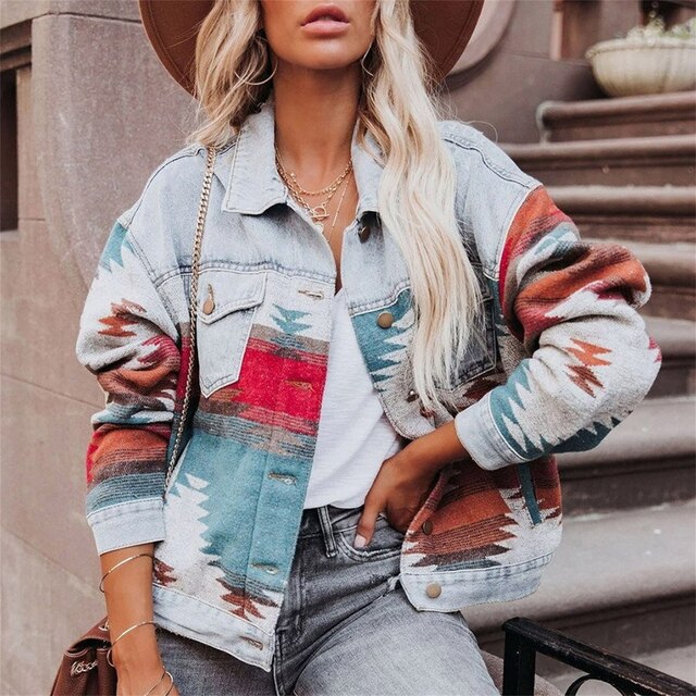 Berg-Feldt | Veste aztèque bicolore Vintage et vivifiante