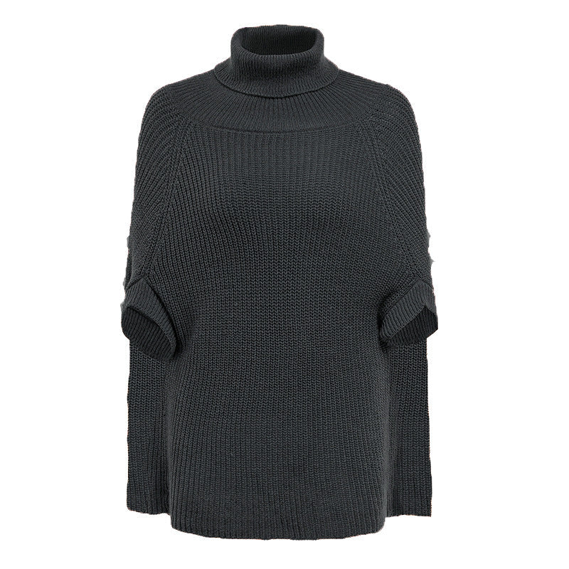Pull en maille pour femme avec col montant et motif crochet exclusif Berg-Feldt