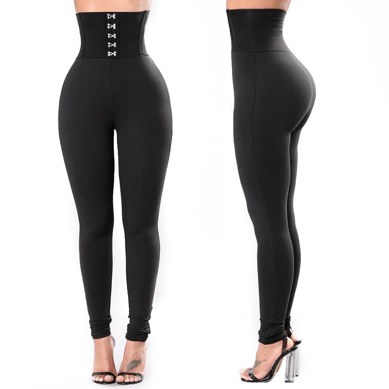 Legging taille haute pour femme avec boutons décoratifs Berg-Feldt