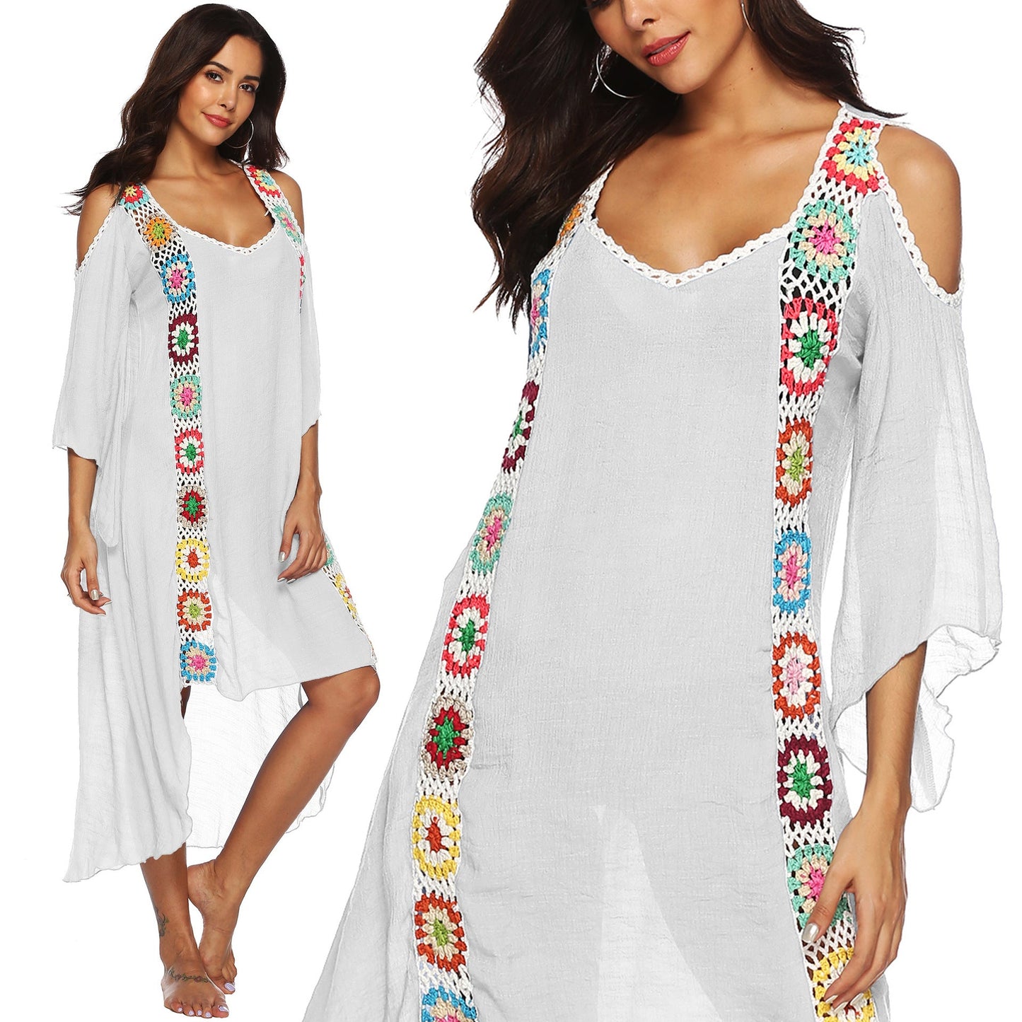 Robe de plage élégante à épaules dénudées de berg-feldt