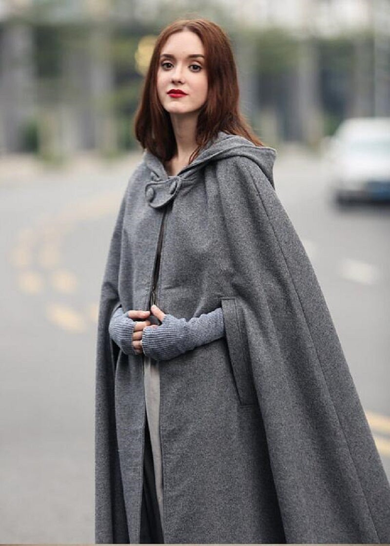 Cape à capuche coupe moderne pour femme Berg-Feldt