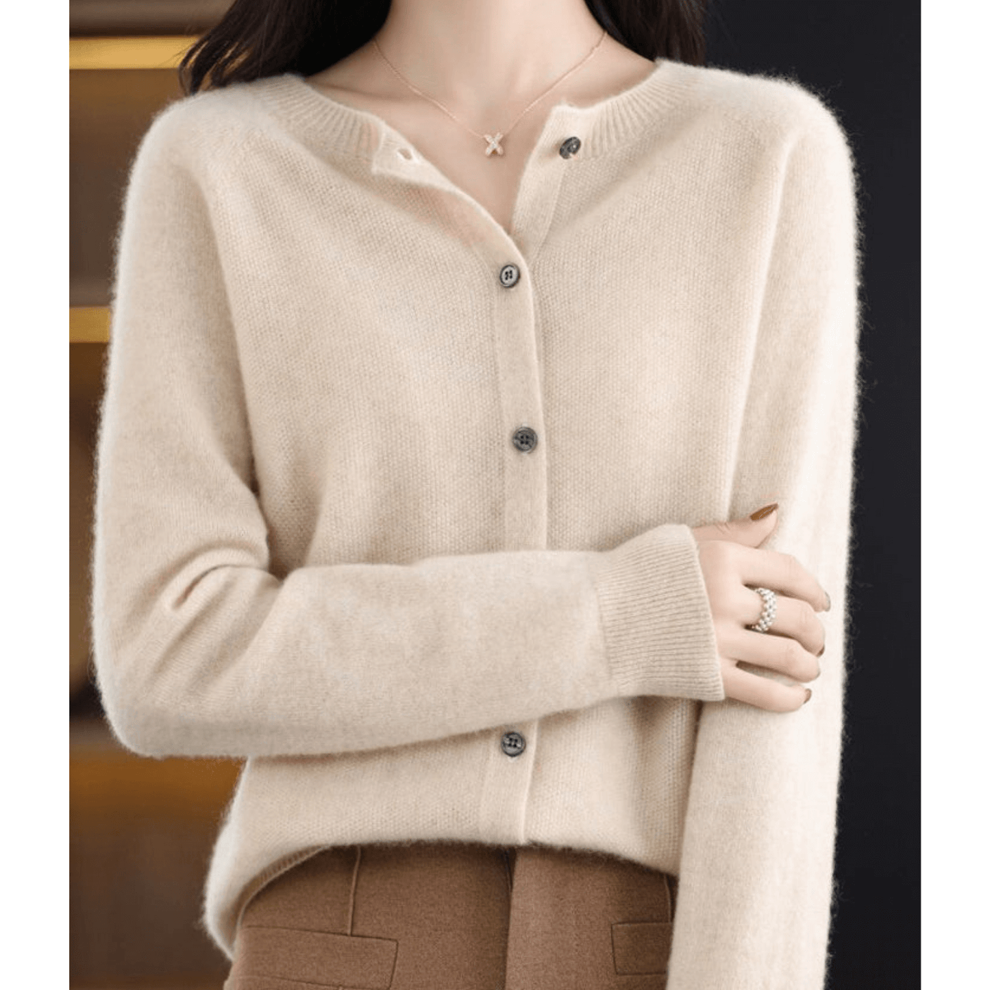 Berg-Feldt | Cardigan fin pour femme à col rond