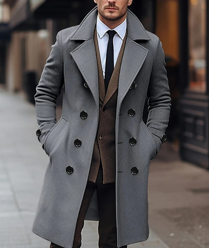 Berg-Feldt | Eleganter Männer-Doppelreiher-Mantel