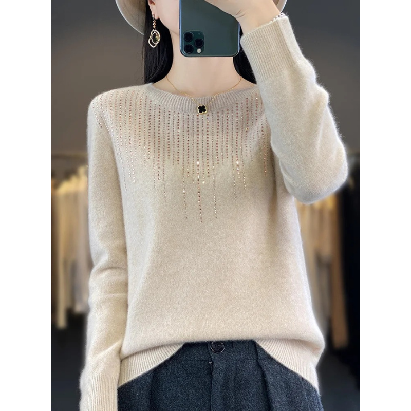 Berg-Feldt | Sweatshirt - Weicher Strickpullover mit funkelnden Details