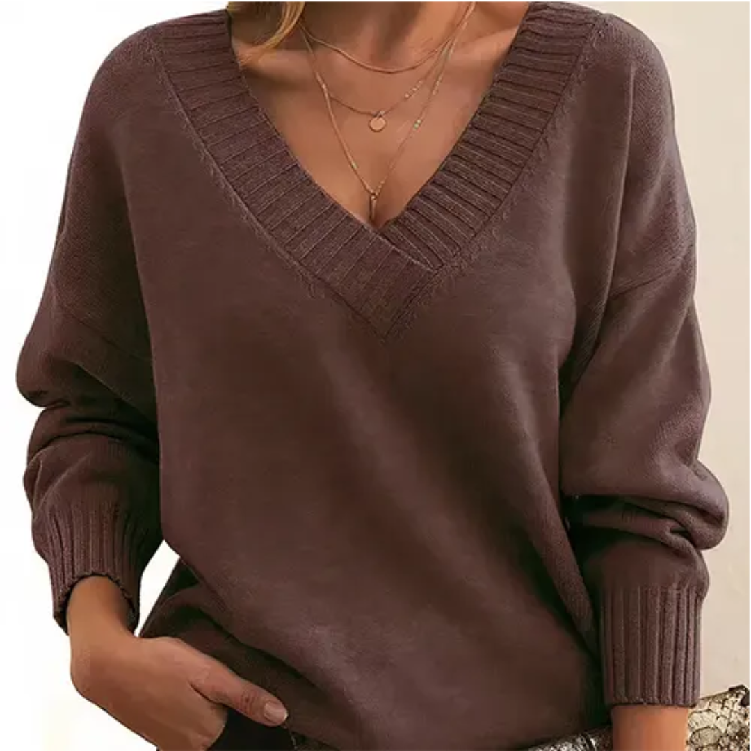 Berg-Feldt | Pullover Winter V-Ausschnitt für Frauen