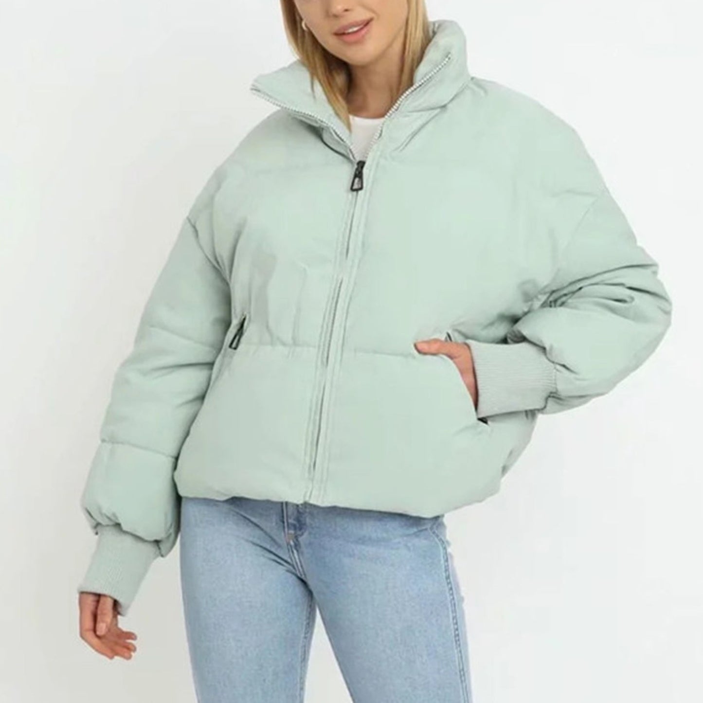 Berg-Feldt | Kurze Pufferjacke mit Reißverschluss - Reißverschluss