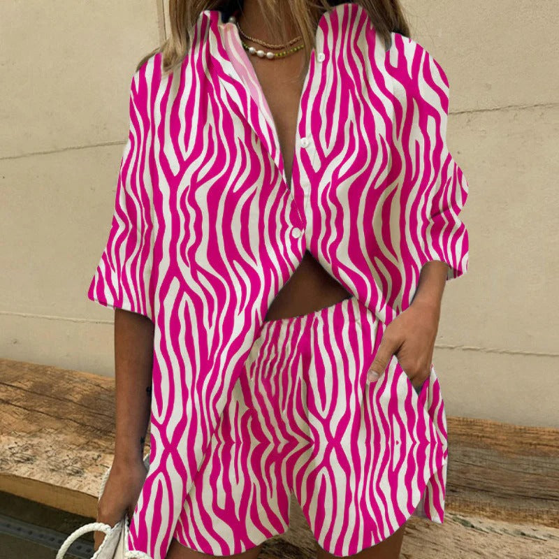 Ensemble de plage d'été pour femmes : short et blouse Dalina