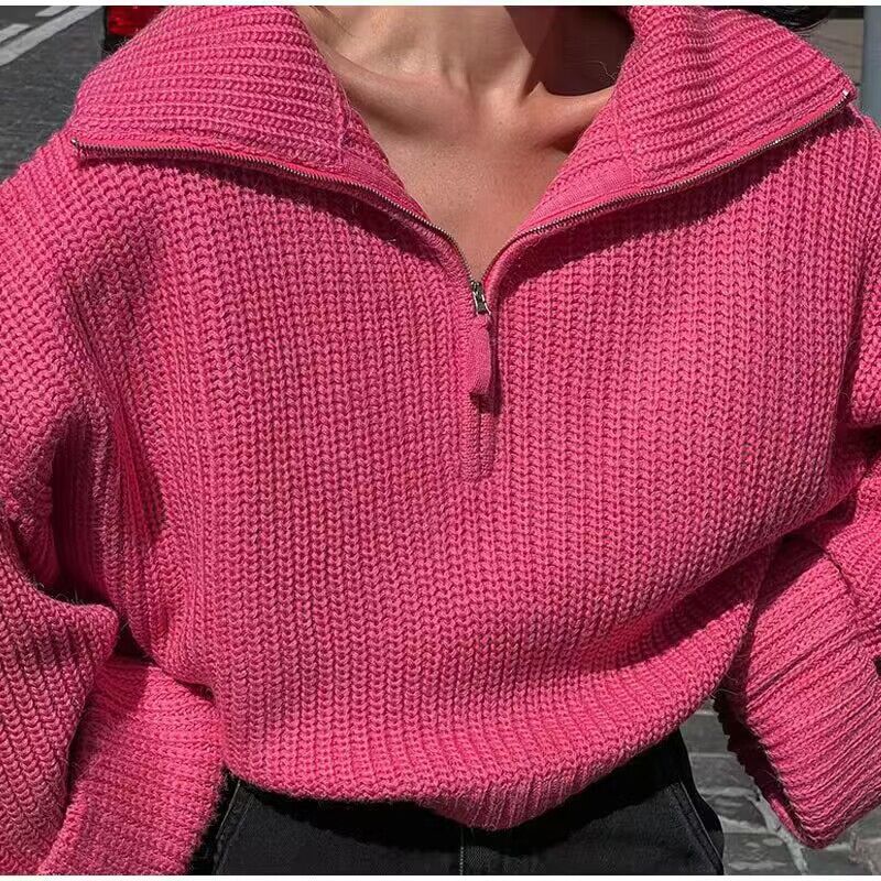 Berg-Feldt | Rippstrick Pullover mit Reißverschluss Weich und Warm Lässige Eleganz