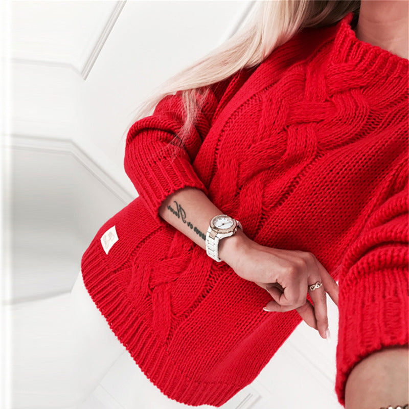 Pull grosse maille élégant à torsades coupe décontractée femme Berg-Feldt