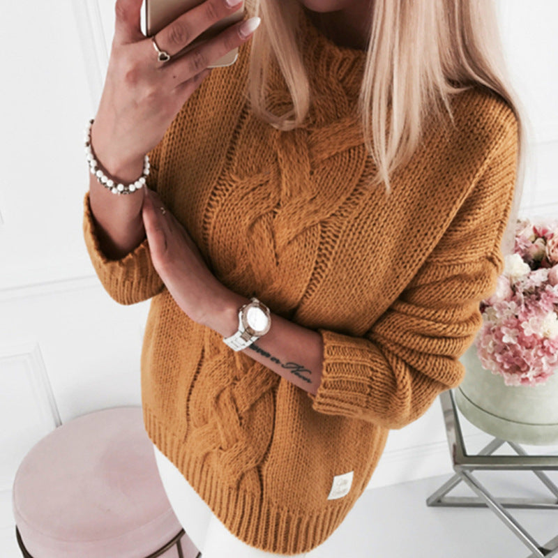 Pull grosse maille élégant à torsades coupe décontractée femme Berg-Feldt