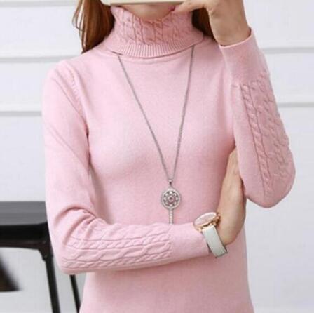 Pull en maille fine pour femme à col montant et motif torsadé Berg-Feldt