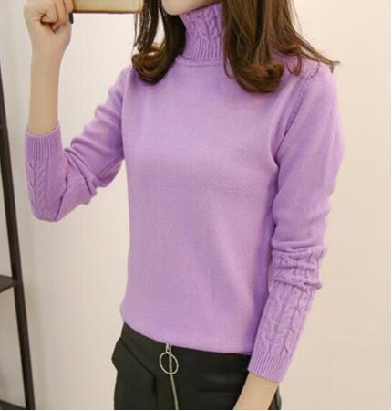 Pull en maille fine pour femme à col montant et motif torsadé Berg-Feldt