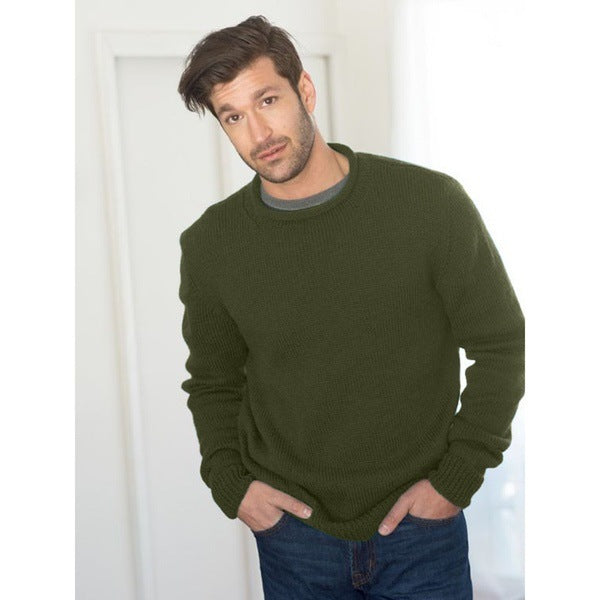 Pull en grosse maille ras du cou avec motif texturé Berg-Feldt pour homme