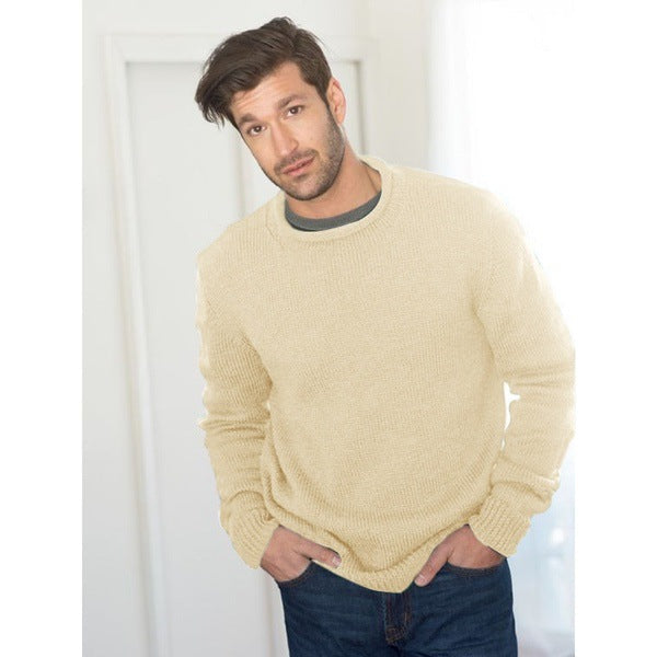 Pull en grosse maille ras du cou avec motif texturé Berg-Feldt pour homme