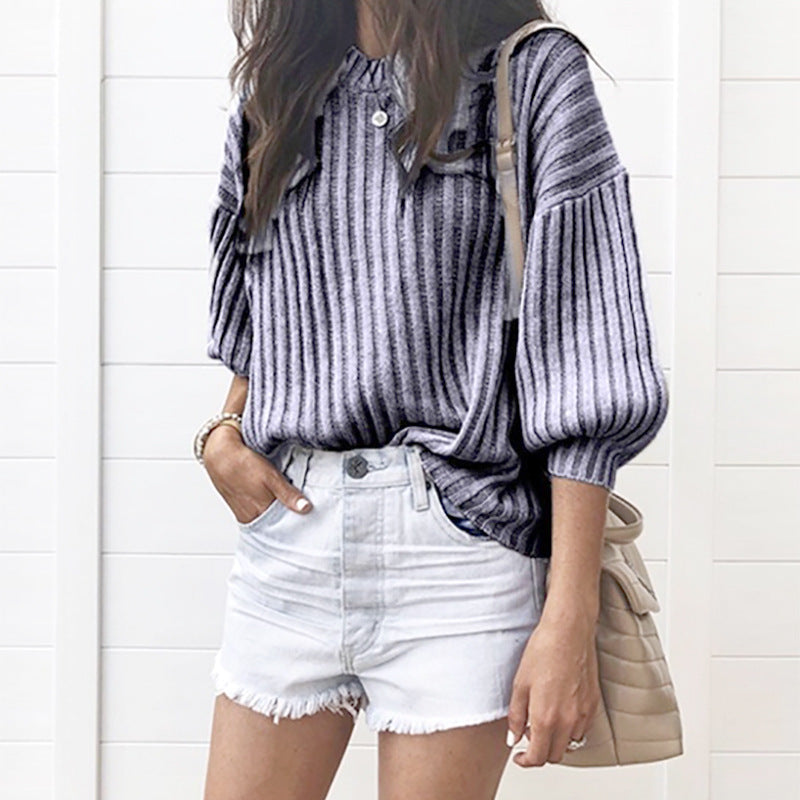 Pull en maille pour femme avec design côtelé moderne et coupe décontractée Berg-Feldt