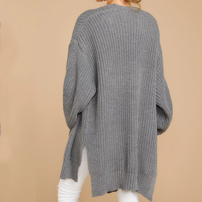 Pull en grosse maille pour femme, coupe ample avec fentes latérales Berg-Feldt