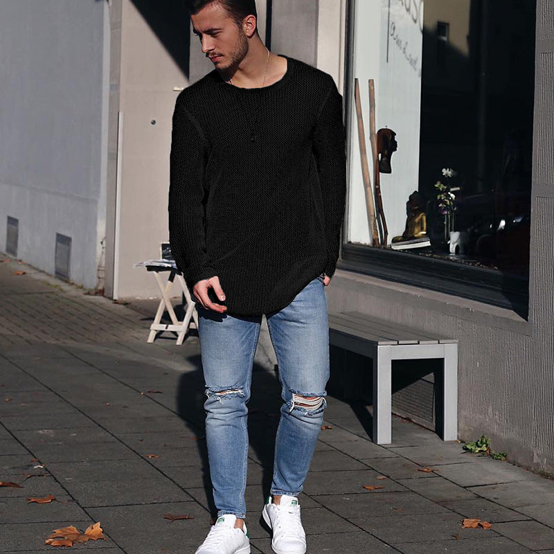Pull long pour homme avec motif texturé et coupe décontractée Berg-Feldt