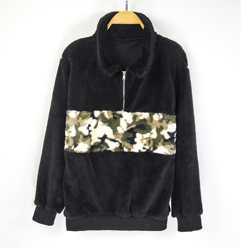 Veste polaire femme ultra-douce avec détail camouflage Berg-Feldt