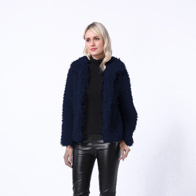 Veste en fausse fourrure tendance pour femme, avec col élégant et poches latérales Berg-Feldt
