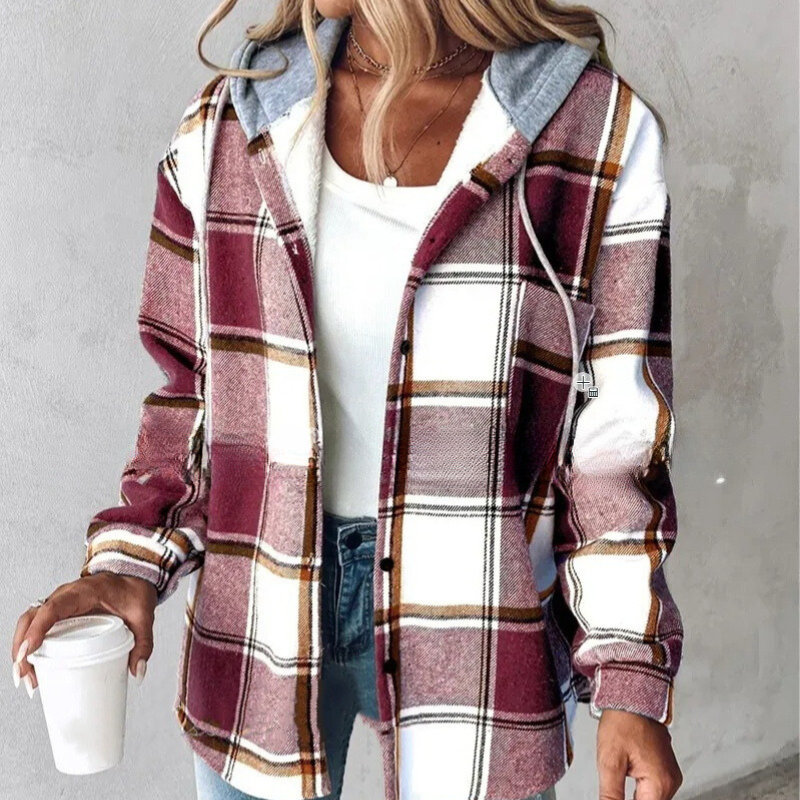 Berg-Feldt | Gestreifte Kapuzenstrickjacke