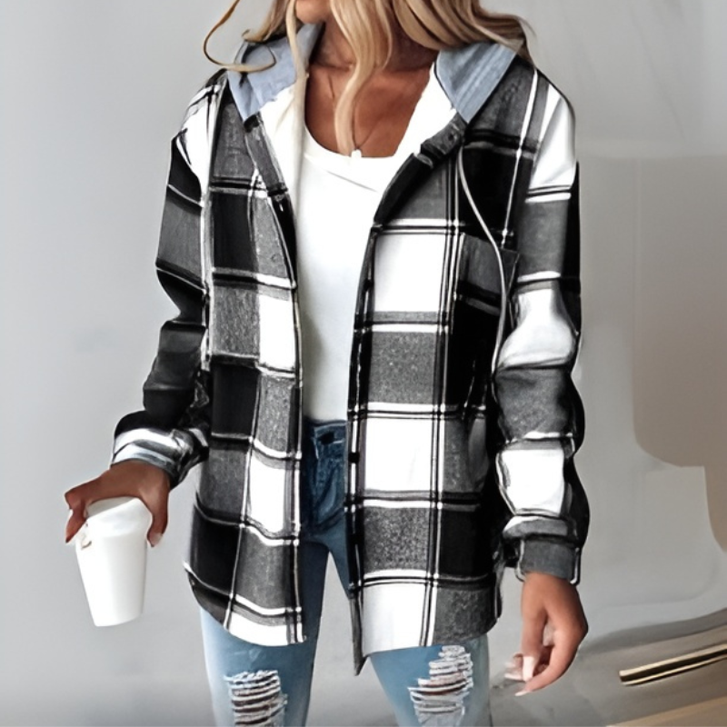 Berg-Feldt | Gestreifte Kapuzenstrickjacke