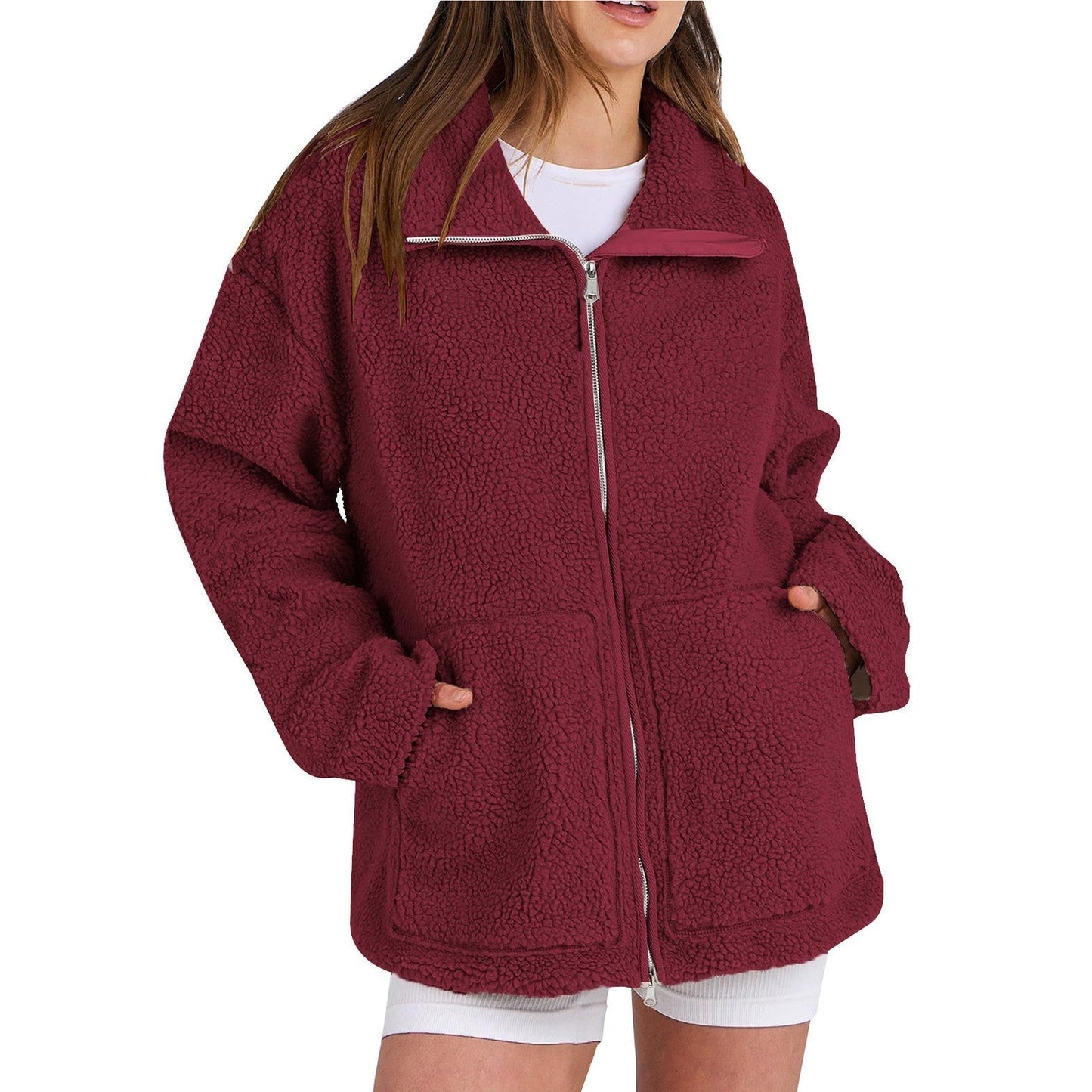 Berg-Feldt | Locker Wollmantel mit Rollkragen für Damen