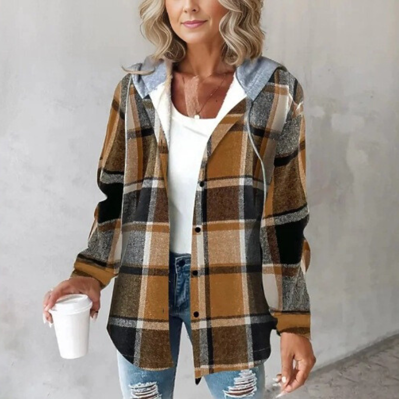 Berg-Feldt | Gestreifte Kapuzenstrickjacke