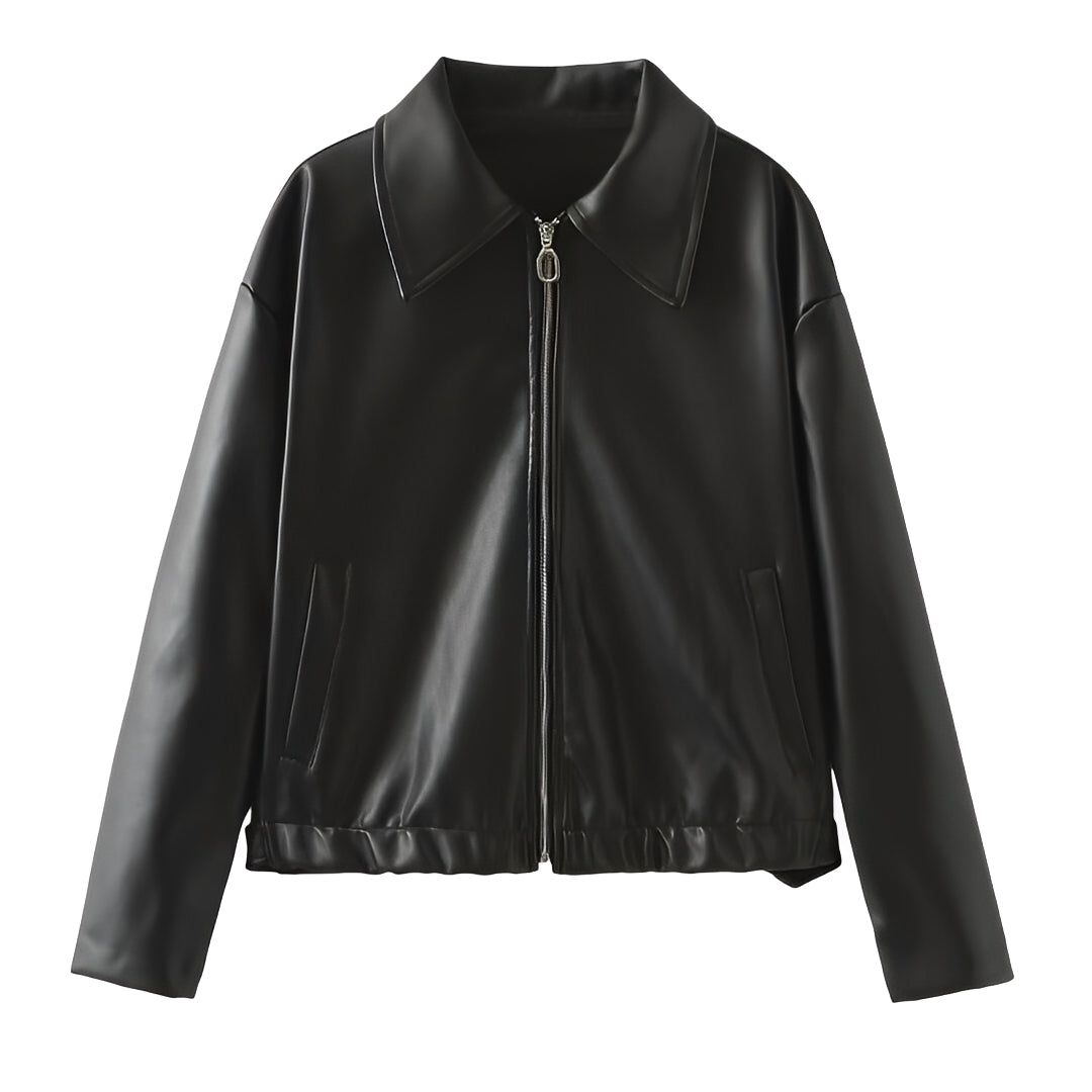 Berg-Feldt | Modische Lederjacke mit Reißverschluss für Frauen