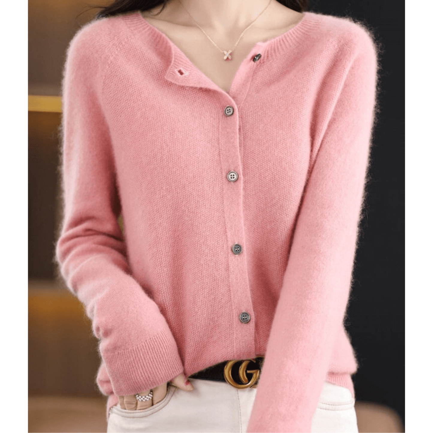 Berg-Feldt | Cardigan fin pour femme à col rond