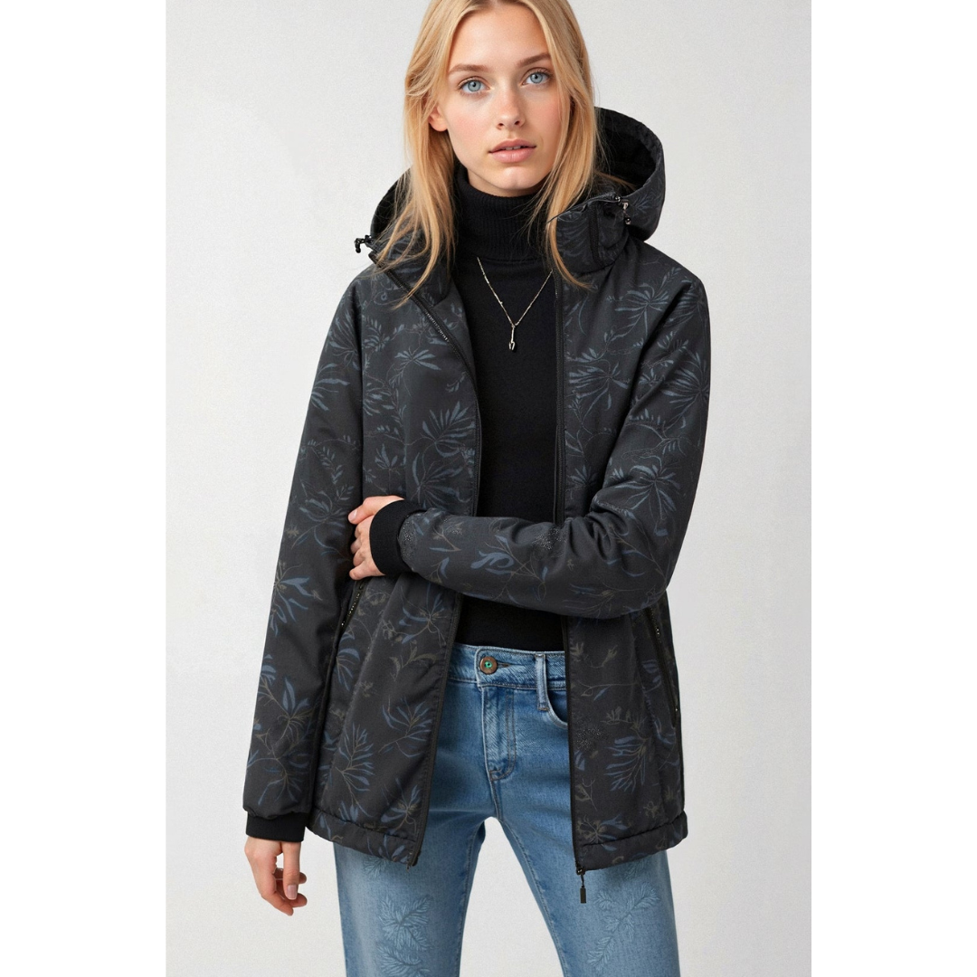 Berg-Feldt | Veste coupe-vent à capuche et fermeture éclair intégrale pour femme