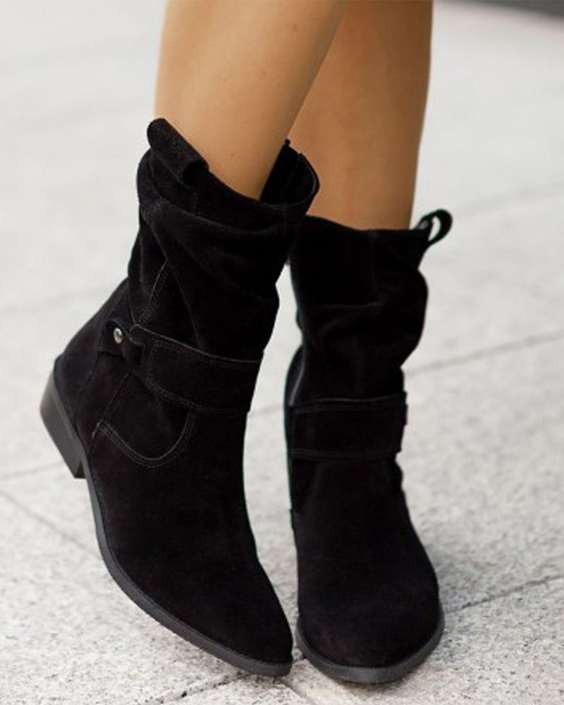Berg-Feldt | Modische Stiefel mit Flachen Absätzen