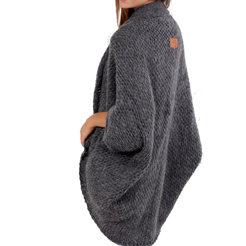 Damen poncho décontracté en maille coupe ample et détails élégants Berg-Feldt