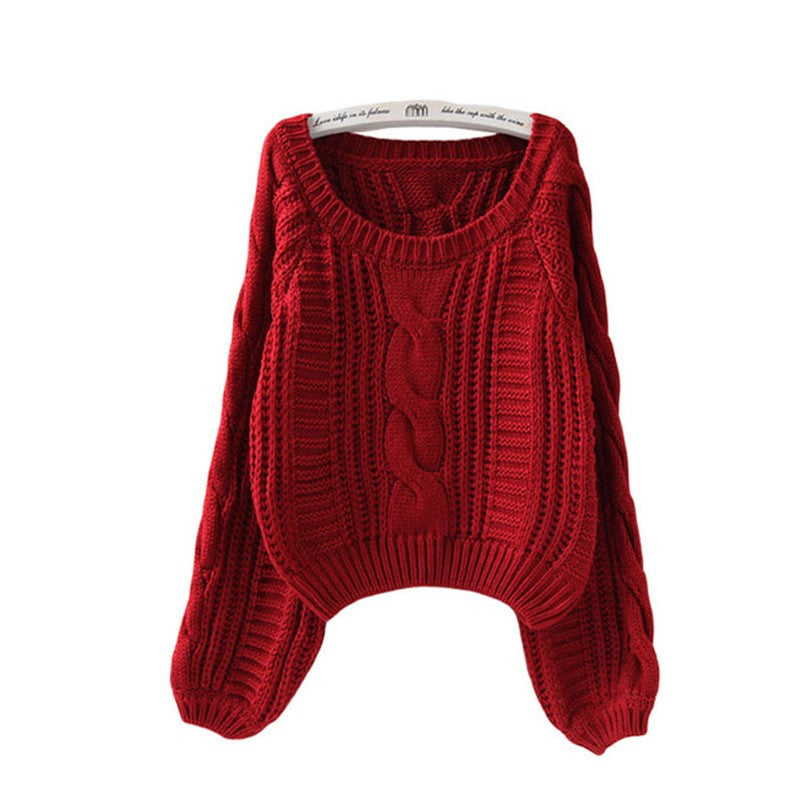 Pull en grosse maille pour femme avec manches volumineuses et motif torsadé Berg-Feldt