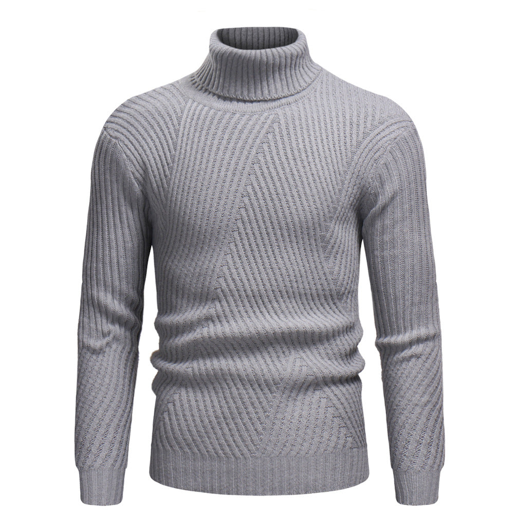 Chandail à col roulé texturé de qualité supérieure pour homme Berg-Feldt