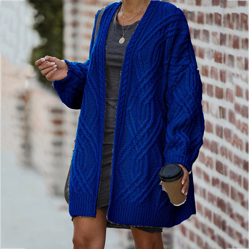 Cardigan en grosse maille pour femme avec élégant motif torsadé et coupe décontractée Berg-Feldt