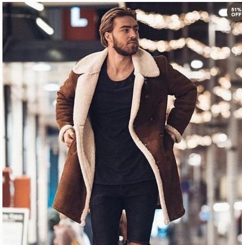 Manteau homme en peau de mouton avec doublure teddy luxueuse Berg-Feldt