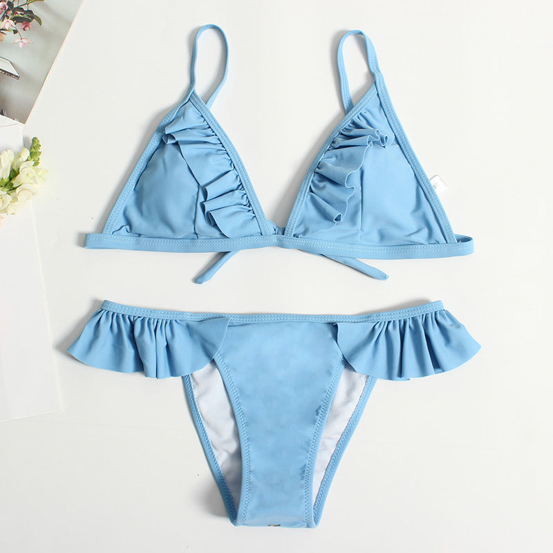 Ensemble bikini à volants et taille élastique de berg-feldt