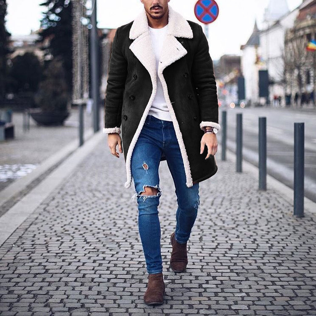 Manteau homme en peau de mouton avec doublure teddy luxueuse Berg-Feldt