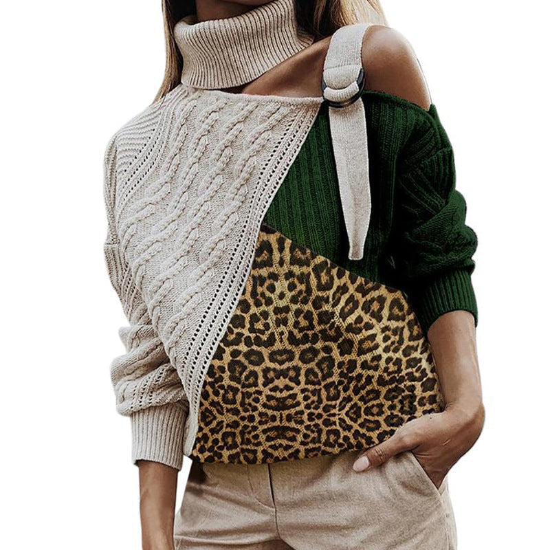 Pull en maille asymétrique pour femme avec motif à carreaux unique et design tendance Berg-Feldt