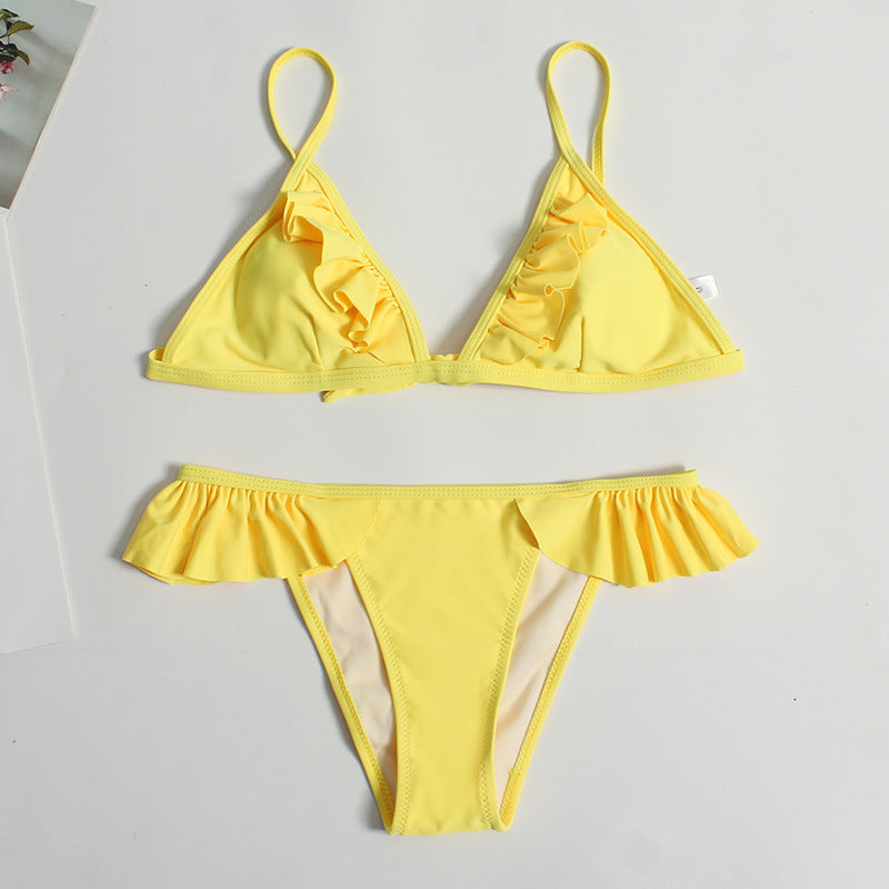 Ensemble bikini à volants et taille élastique de berg-feldt