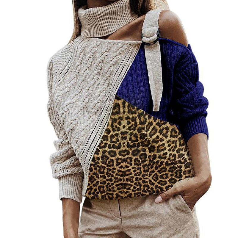 Pull en maille asymétrique pour femme avec motif à carreaux unique et design tendance Berg-Feldt