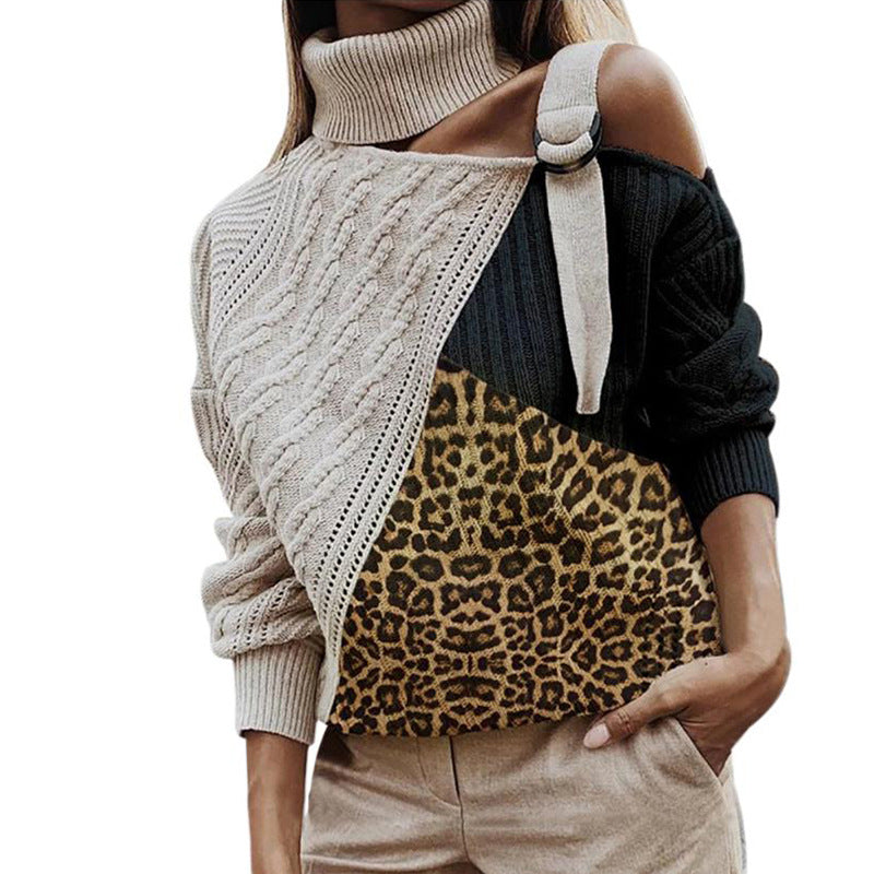 Pull en maille asymétrique pour femme avec motif à carreaux unique et design tendance Berg-Feldt