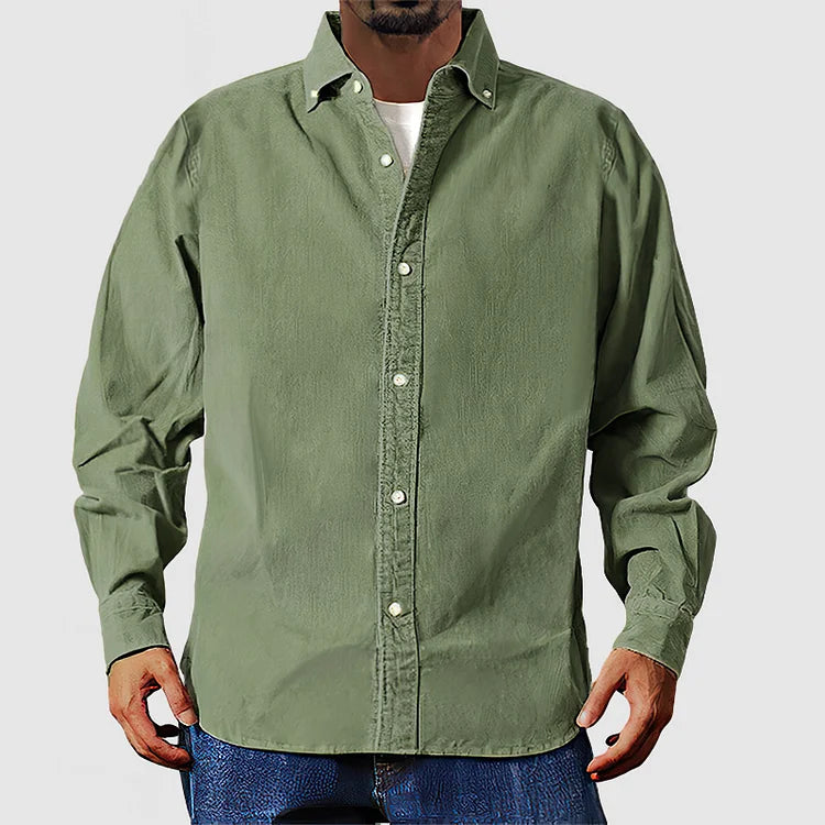 Chemise en velours côtelé beige de Vox