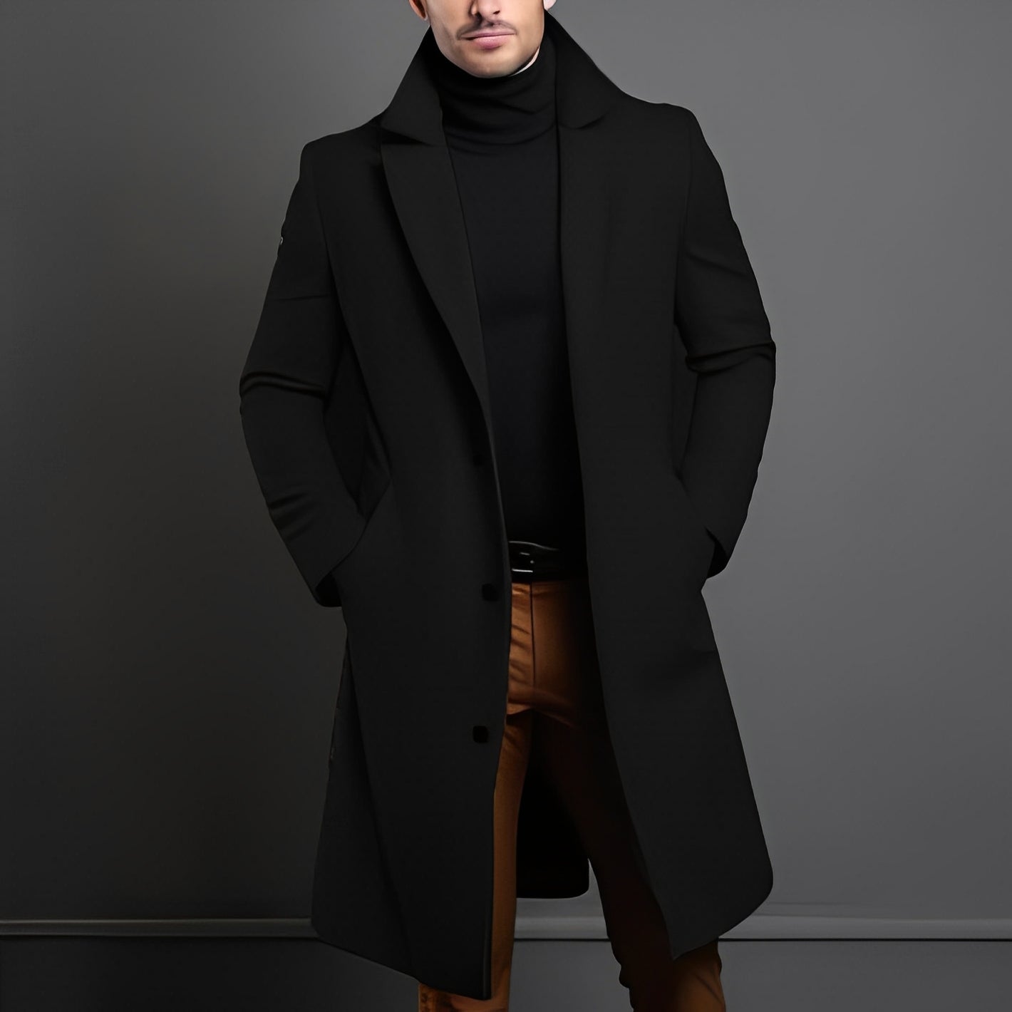 Berg-Feldt | Schick, Mittellanger Wollmantel für Herren