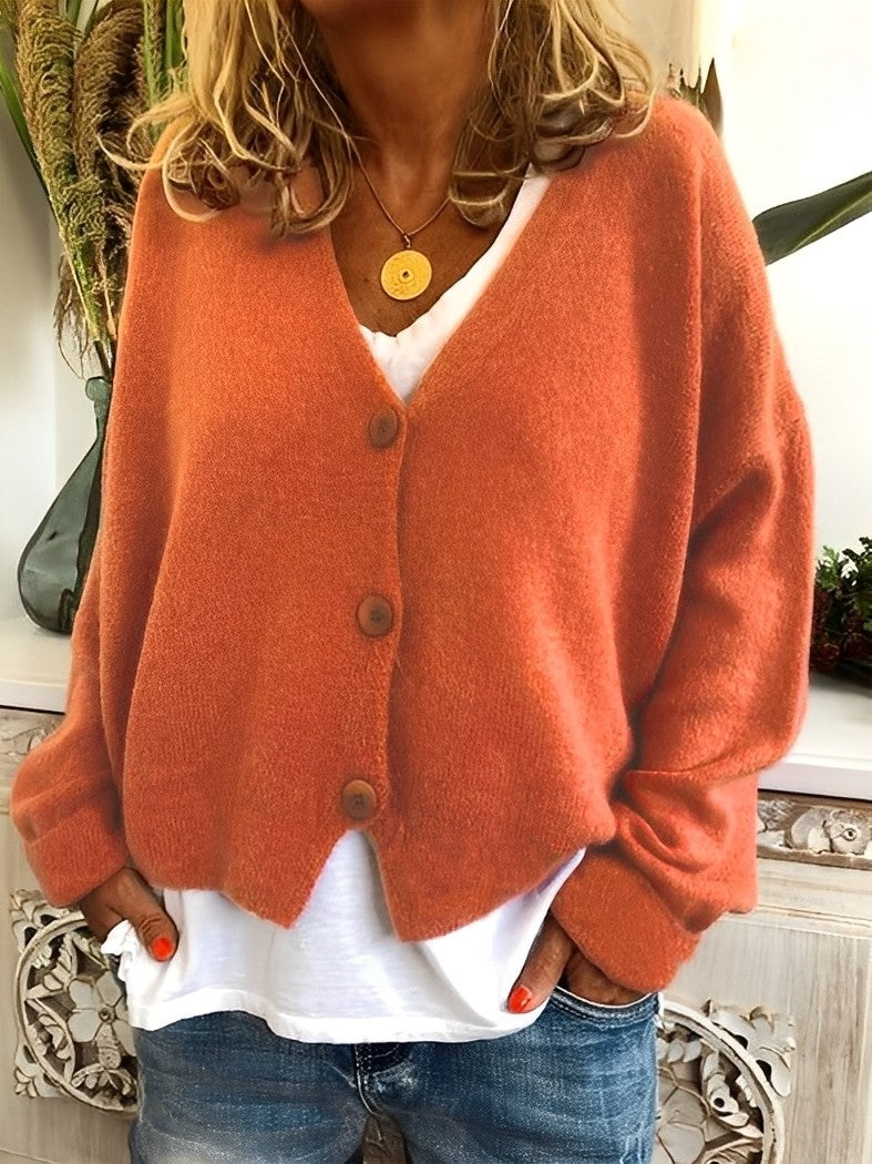 Berg-Feldt | Lässiger Cardigan mit Knöpfen für Frauen