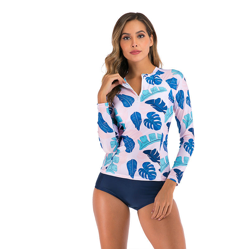 Haut de protection solaire Berg-Feldt pour femme, imprimé floral, protection UV