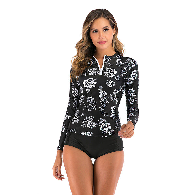 Haut de protection solaire Berg-Feldt pour femme, imprimé floral, protection UV
