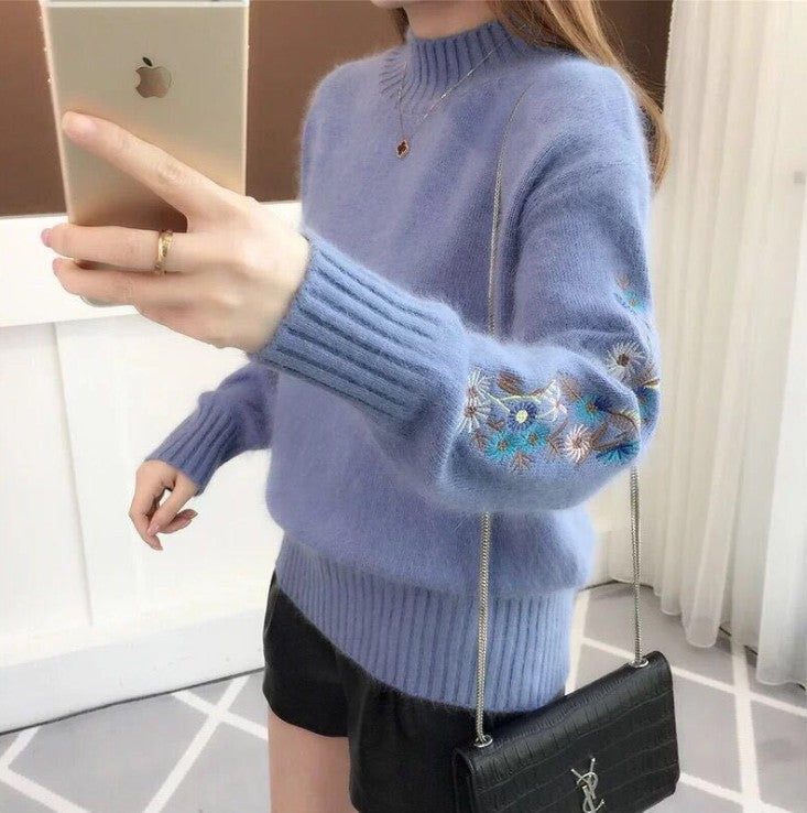 Pull en maille pour femme avec broderies élégantes Berg-Feldt